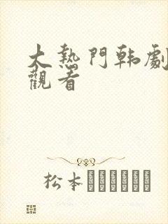 大热门韩剧免费观看