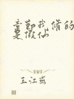 章节我修的可能是假仙