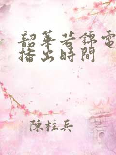 韶华若锦电视剧播出时间