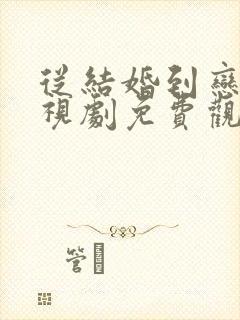 从结婚到恋爱电视剧免费观看全集