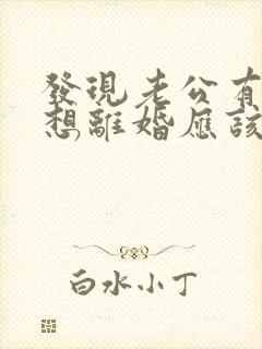 发现老公有外遇想离婚应该怎么处理