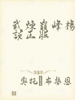 武炼巅峰杨开小说正版