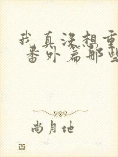 我真没想重生啊 番外篇那些年