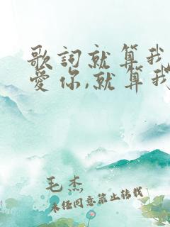 歌词就算我说我爱你,就算我说我想你