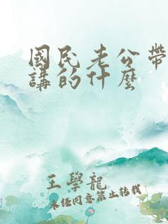 国民老公带回家讲的什么