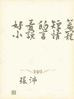 好看的短篇完结小说言情宠文