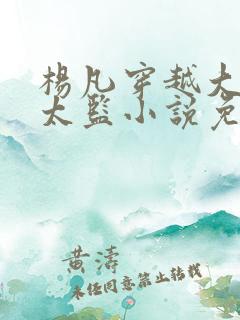 杨凡穿越大明当太监小说免费阅读