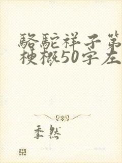 骆驼祥子第六章梗概50字左右