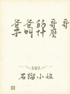 爸爸的哥哥的妻子叫什么