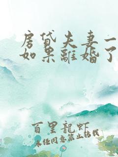 房贷夫妻一方还如果离婚了房子归谁