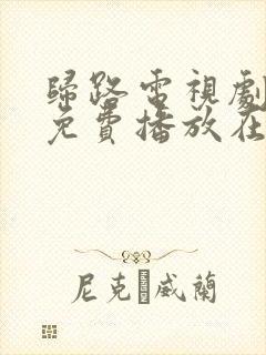 归路电视剧全集免费播放在线观看