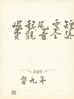 崛起风云短剧免费观看全集