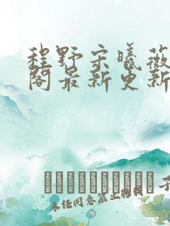 程野宋曦薇笔趣阁最新更新内容