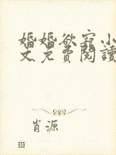 婚婚欲宠小说全文免费阅读