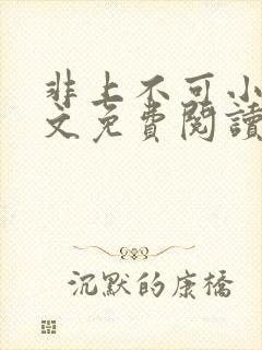 非上不可小说全文免费阅读