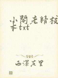 小阁老精校版全本txt