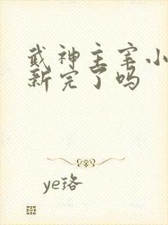 武神主宰小说更新完了吗