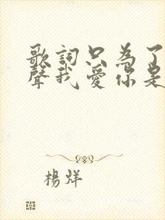 歌词只为了那一声我爱你是什么歌