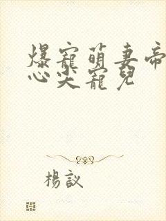 爆宠萌妻帝少的心尖宠儿