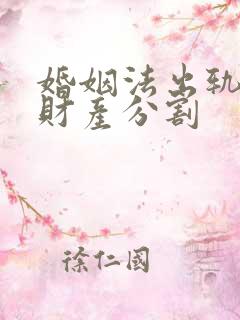 婚姻法出轨离婚财产分割