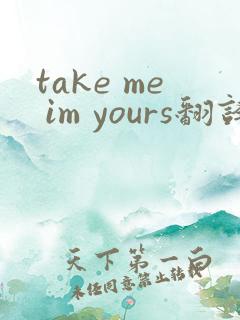 take me im yours翻译中文
