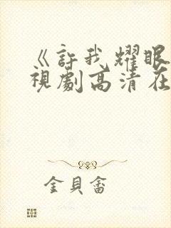 《许我耀眼》电视剧高清在线观看