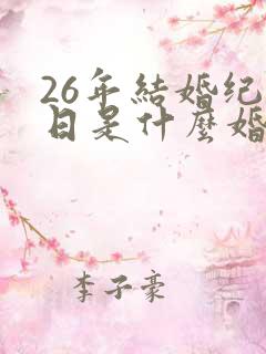 26年结婚纪念日是什么婚