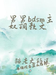 男男bdsm主奴调教文