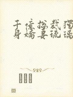 千亿总裁独宠替身娇妻琉璃雪雪