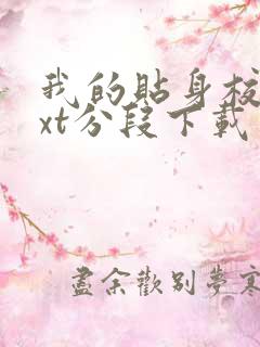 我的贴身校花txt分段下载