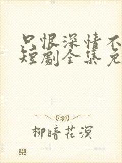 只恨深情不识鸢短剧全集免费全集