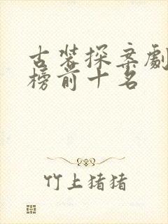 古装探案剧排行榜前十名