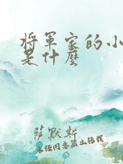 将军家的小娘子是什么