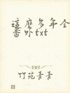 这么多年全文加番外txt