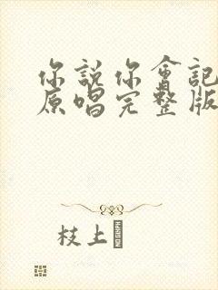 你说你会记得我原唱完整版