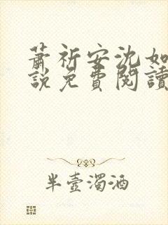 萧祈安沈如枝小说免费阅读最新章节