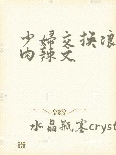 少妇交换浪荡h肉辣文