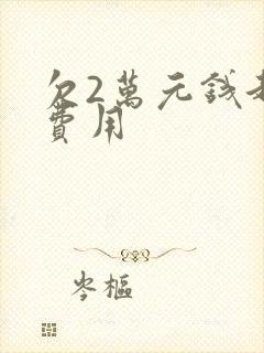 欠2万元钱起诉费用