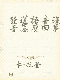 发送语音没有声音怎么回事