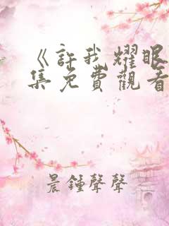 《许我耀眼》全集免费观看