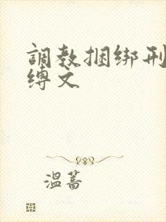 调教捆绑刑具束缚文