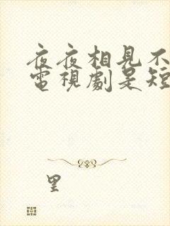 夜夜相见不识君电视剧是短剧吗