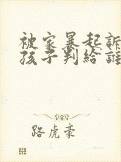 被家暴起诉离婚孩子判给谁