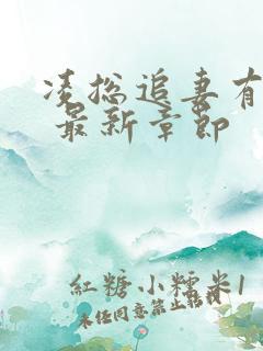 凌总追妻有点甜 最新章节