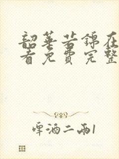 韶华若锦在线观看免费完整版传