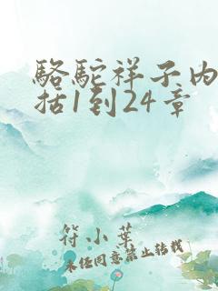 骆驼祥子内容概括1到24章