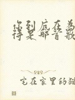 你到底在为谁等待是哪首歌的歌词