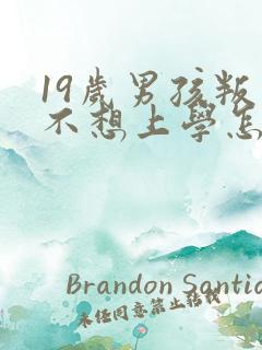 19岁男孩叛逆不想上学怎么办