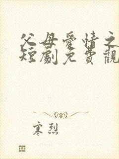 父母爱情之在续短剧免费观看完整版高清