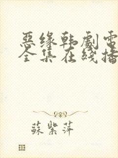 恶缘韩剧电视剧全集在线播放免费观看